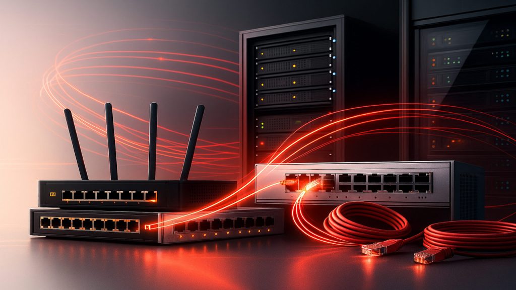 طراحی و اجرای شبکه - کابل کشی - رک - سوویچ - سرور